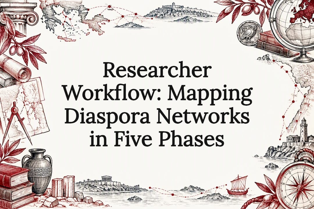 Researcher Workflow: Mapping Diaspora Networks in Five Phases
