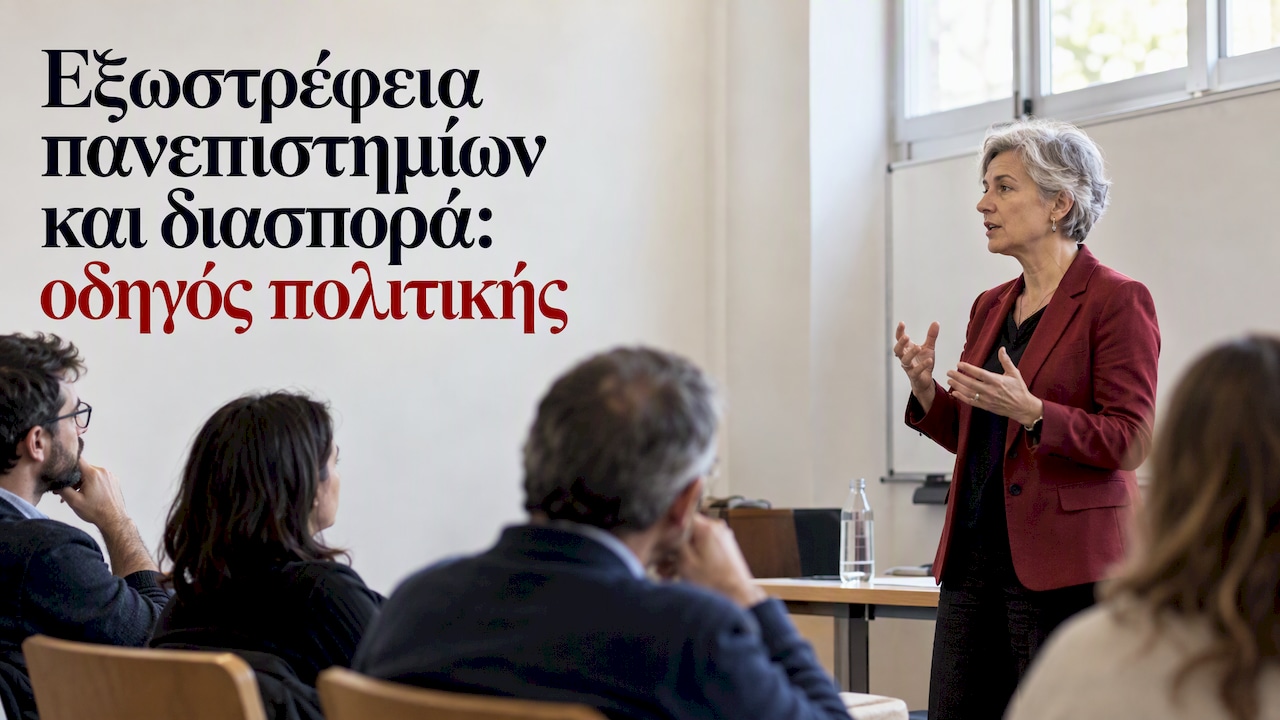 Εξωστρέφεια πανεπιστημίων και διασπορά: οδηγός πολιτικής
